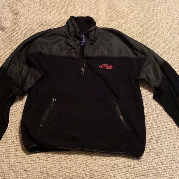 Guess 1/4 Zip Fleece Jacket Large ***$10 FINAL SALE**** - Picture 1 of 3